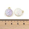 Rack Plating Brass Pendants with Synthetic Opal KK-Q020-08G-3
