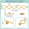 2Pcs Brass Toggle Clasps KK-BC0014-78G-2