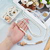 2Pcs Macrame Cotton Cord Curtain Tiebacks Clips HJEW-FH00223-3
