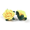 Cotton Knitting Artificial Flower DIY-P082-01H-2