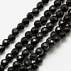 Natural Black Spinel Bead Strands G-A129-3mm-34-1