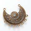 Tibetan Style Alloy Link Rhinestone & Tray Settings TIBE-S302-27AB-LF-2