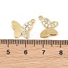 Brass Micro Pave Clear Cubic Zirconia Pendants CU-CBAFB7D-02G-3