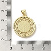Brass Micro Pave Clear Cubic Zirconia Pendants KK-I708-04C-G-3