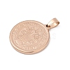 Ion Plating(IP) 304 Stainless Steel Pendants STAS-A053-24B-RG-2