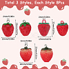 SUNNYCLUE 24Pcs 3 Styles Opaque & Transparent Resin Imitation Fruit Pendants RESI-SC0002-99-2