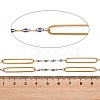 304 Stainless Steel Enamel Dapped Chain Oval Link Chains CHS-K021-15G-08-3