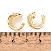 Brass Micro Pave Clear Cubic Zirconia Cuff Earrings LS-EJEW-D328-02G-01-5