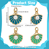 8Pcs 2 Colors Brass Enamel Pendants KK-PH0014-84-2