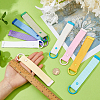 9Pcs 9 Colors Alloy Polyester Keychains KEYC-FH0001-80B-3