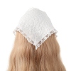 Lace Bandana Kerchief Tie Back Headwrap PW-WG47298-02-3