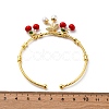 Brass Micro Pave Clear Cubic Zirconia Cuff Bracelets BJEW-M075-01G-3