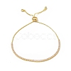 Adjustable Brass Micro Pave Cubic Zirconia Bracelets BJEW-A132-18G-2