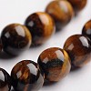 Round Natural Tiger Eye Gemstone Bead Strands G-J333-03-10mm-1