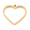 Ion Plating(IP) 304 Stainless Steel Open Back Bezel Pendants STAS-K208-09G-1
