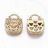 Brass Micro Pave Cubic Zirconia Pendants X-KK-S359-038-RS-2