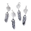 Natural Snowflake Obsidian Pointed Big Pendants G-D0021-01P-25-1