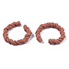 Polymer Clay Twist Rope Open Ring CLAY-N010-031-03-3