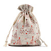 Christmas Theme Cotton Fabric Cloth Bag ABAG-H104-B02-4