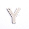 Tarnish Resistant 304 Stainless Steel Letter Charms STAS-O072-Y-1