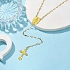 Alloy Cross Pendant Necklaces for Women NJEW-JN04799-2