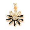 Real 18K Gold Plated Brass Micro Pave Cubic Zirconia Pendants ZIRC-L100-087G-3