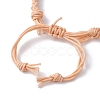 Adjustable Braided Waxed Cotton Macrame Pouch Bracelet Making BJEW-JB09698-03-4