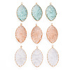 Crackle Glass Pendants GLAA-Q088-016-1