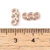 Rack Plating Brass Pave Clear Cubic Zirconia Spacer Bars KK-B088-11B-RG-3