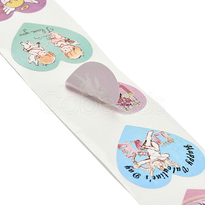 Valentine's Day Theme Heart Paper Picture Stickers STIC-Q015-03C-1