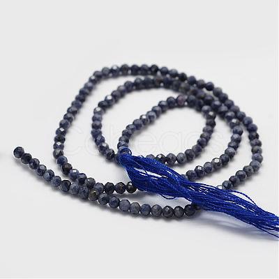 Natural Sapphire Bead Strands G-P271-3mm-13-1