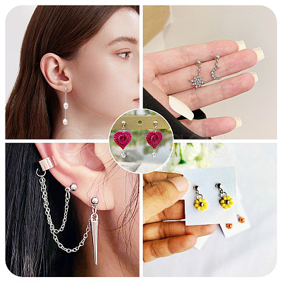20Pcs Brass Ball Post Ear Studs KK-TA0008-98-1
