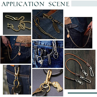 PandaHall Elite 2Pcs Tibetan Style Alloy Hook Clasps and 2Pcs Shackle Clasps FIND-PH0017-22-1