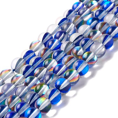 Synthetic Moonstone Beads Strands G-E573-02B-27-1