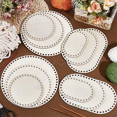 12Pcs 6 Styles Wood Basket Bottom DIY-NB0014-09-1