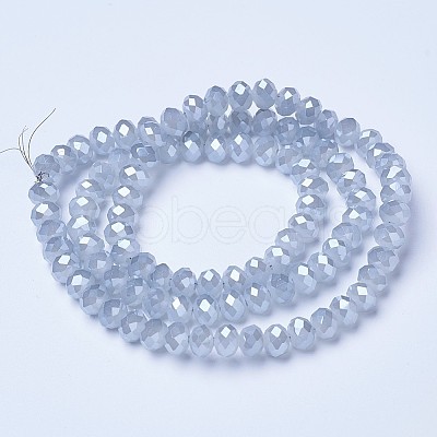 Electroplate Glass Beads Strands EGLA-A034-J6mm-A-1