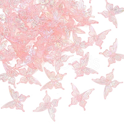 50Pcs Transparent Acrylic Beads PACR-YW0001-57E-1