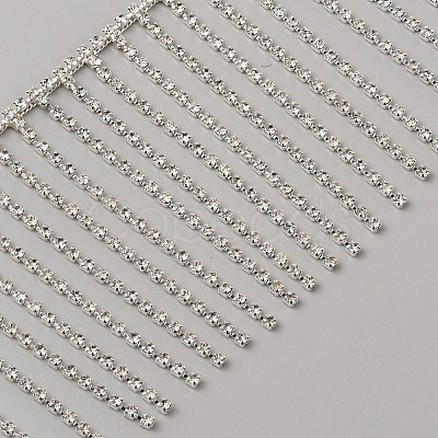 Iron with Glass Rhinestone Cup Chain CH-TAC0006-02-1