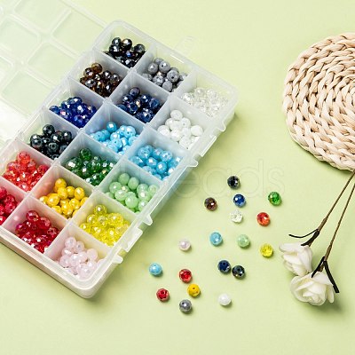18 Colors Electroplate Glass Beads EGLA-JP0002-03B-8mm-1
