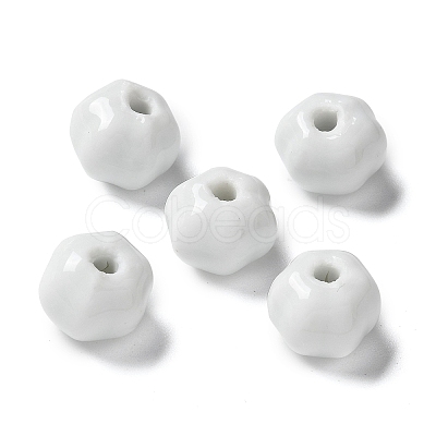 Vintage Porcelain Pumpkin Beads PORC-L080-H12-1