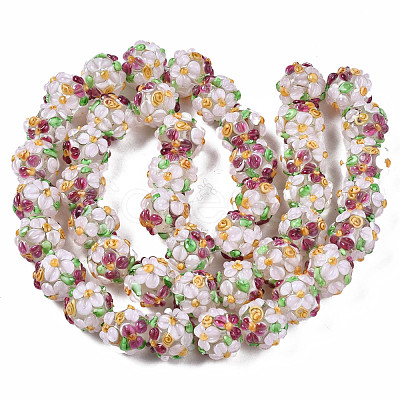 Handmade Lampwork Beads Strands LAMP-N021-015A-09-1
