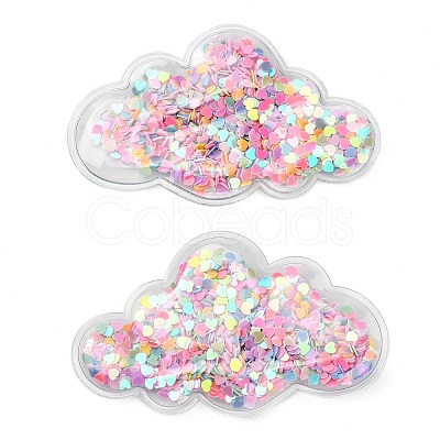 Quicksand Sequin Plastic Cabochons X-OHAR-CJC0002-04A-1