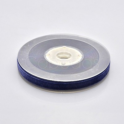 Polyester Velvet Ribbon for Gift Packing and Festival Decoration SRIB-M001-10mm-370-1