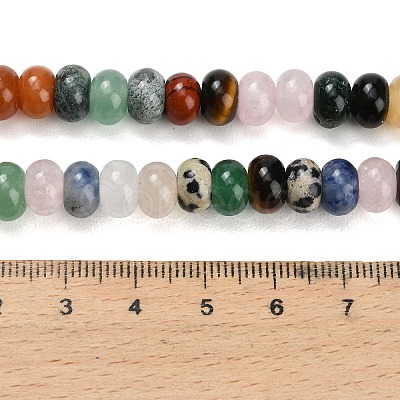 Natural Mixed Gemstone Beads Strands G-B189-A01-5x8mm-1