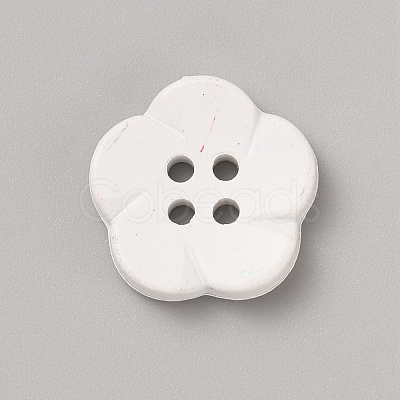 Spray Painted Plastic Buttons FIND-WH0152-394B-10-1
