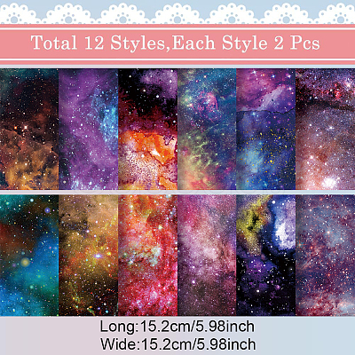 24 Sheets 12 Styles Scrapbook Paper Pads DIY-WH0304-989G-1