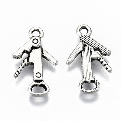Tibetan Style Alloy Pendants TIBEP-N009-028AS-RS-1