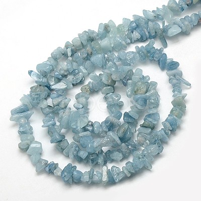 Natural Aquamarine Chip Beads Strands X-G-L154-19-1