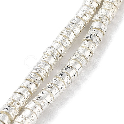 Electroplated Natural Lava Rock Beads Strands G-H303-A05-S-1