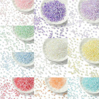 70G Transparent Spray Painted Glass Beads EGLA-YW0005-30A-1